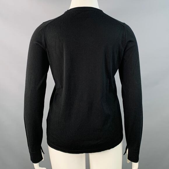 LORO PIANA Size 10 Black Cashmere Crew Neck Pullover - Picture 3 of 5